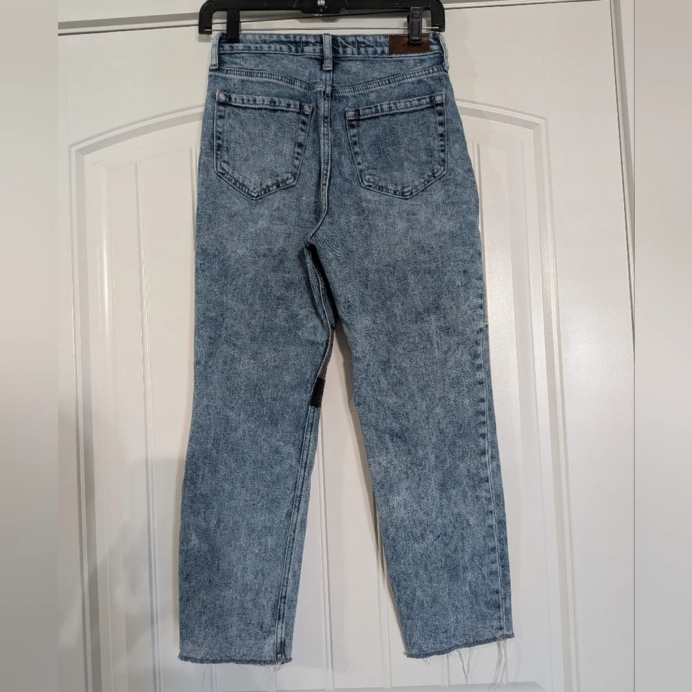 Hollister Ultra Highrise Mom Y2K Distressed Patchwork Jeans